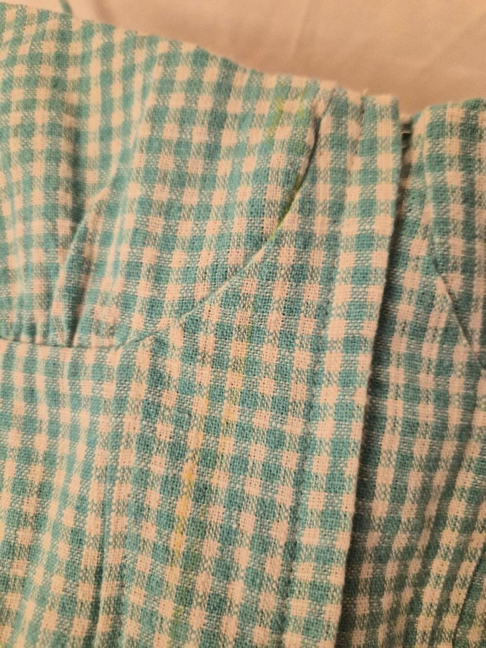 Zara Green Gingham Corset Top M Cottagecore *AS IS - Minor Flaws* Summer Crop - Picture 2 of 8